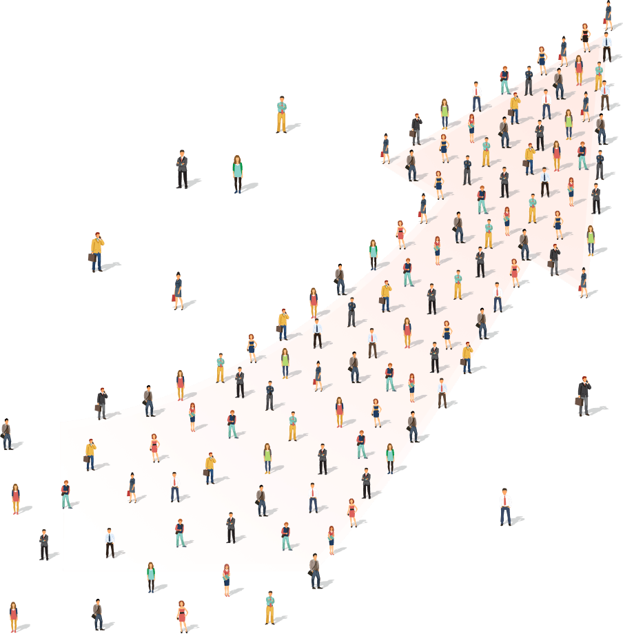 Growth chart illustration